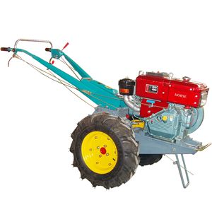 Venta al por mayor diesel eléctrico granja campo dos ruedas Mini Motor motocultor potencia desmalezadora timón mano tractor caminar tractor - Product Image 2
