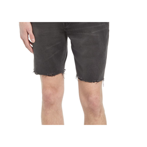 AllSaints Streetwear <b>High</b>-<b>Waist</b> Raw Hem <b>Denim</b> <b>Shorts</b> Breathable Canvas with Distressed Print Y2K StyleCargo Print Washed <b>Black</b> - Product Image 3