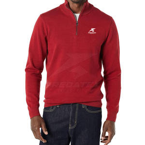 Suéter con cremallera de algodón mezclado de alta calidad para uso diario Suéter de estilo único y de alta calidad - Product Image 1