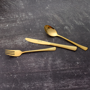 Premium Quality <b>Gold</b> Color Flatware <b>Set</b> for Wedding and Banquets Eco Friendly 6 person <b>Cutlery</b> <b>Set</b> with Low Price - Product Image 2