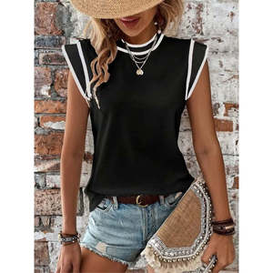 Blusa de Viscosa de Manga Corta y Cuello Redondo para Mujer de Jane, Corte Regular Informal, Top Básico para Uso Diario, Suave y Transpirable - Product Image 3