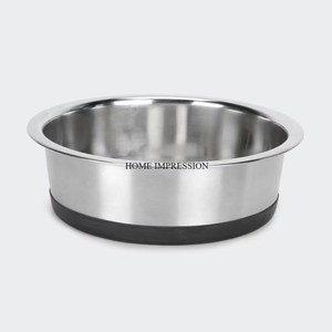 Bol à nourriture pour chien en acier inoxydable de luxe poli, pour manger lentement, pour la maison, la ferme, le jardin - Product Image 1