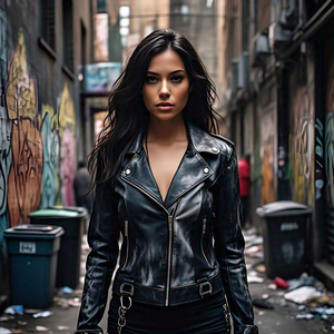 แจ็คเก็ตหนังฟอกกรดสำหรับผู้หญิงเสื้อโค้ทหนังสำหรับผู้หญิงเสื้อครอปมอเตอร์ไซค์แบบปรับแต่งได้เสื้อแจ็คเก็ตหนังฟอกสไตล์วินเทจ - Product Image 6