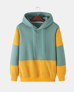 Latest Patchwork Color Block Fashion Windproof <b>Quilted</b> Wool Distress Plus Size <b>Hoodie</b> Workout Gym Loose Outdoor Unisex Hooded - Product Image 1
