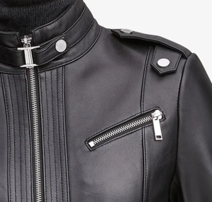 แจ็กเก็ตหนังแฟชั่นสำหรับผู้หญิงเสื้อแจ็กเก็ตหนังใส่สบายปรับแต่งได้ตามต้องการ - Product Image 6