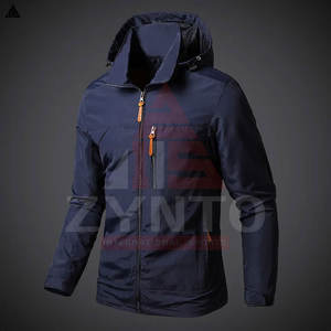 Nouvelle veste de randonnée pour homme, imperméable, à capuche, coupe-vent, hydrofuge, respirante, avec fermeture éclair - Product Image 5