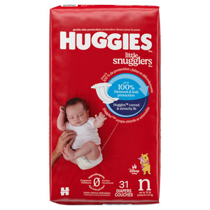 Lot de couches Huggies Little Snugglers, approvisionnement longue durée pour les foyers, les hôpitaux et les crèches - Product Image 1