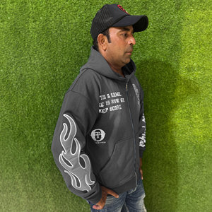 Service OEM Dernier style Sweat à capuche à fermeture éclair pour hommes à séchage rapide Fermeture éclair complète Poids lourd Impression numérique 100% coton - Product Image 3