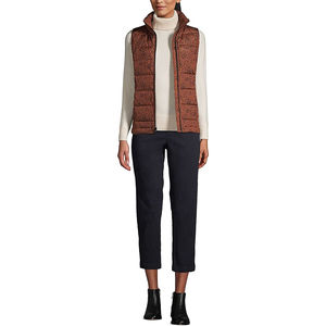 Gilet matelassé sans manches pour femmes, fermeture éclair, d'hiver, chaud, respirant, en nylon, grande taille, séchage rapide, imprimé en coton, vente en gros - Product Image 6