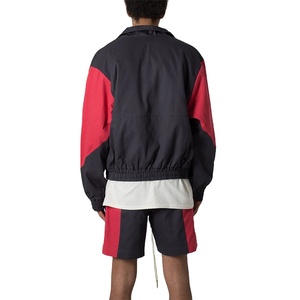 Men Plus Size Summer 2 Piece Custom Windbreaker <b>Shorts</b> Hooded Reflective Zip Cotton <b>Polyester</b> Contrast Color <b>Short</b> Set 2027 - Product Image 4