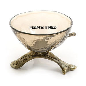 Ensemble de deux bol à chocolat design excellente qualité bol sucré fait à la main classique élégant fantaisie nouveau bol à chocolat en métal - Product Image 5