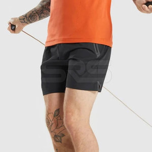 Pantalones cortos holgados con cordón para hombre al por mayor, pantalones cortos personalizados de talla grande para hombre, pantalones cortos para gimnasio para venta en línea - Product Image 4