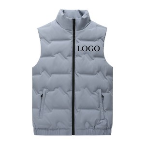 Vestes bomber matelassées sans manches de haute qualité à la mode, col montant, veste matelassée pour homme, gilet - Product Image 1