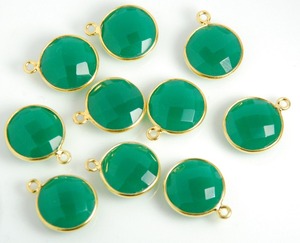 Belle péridot Hydro Quartz 7x11mm poire forme coupe pierre précieuse Double & Triple caution bijoux connecteur cadeau fait main pour la Saint-Valentin - Product Image 2