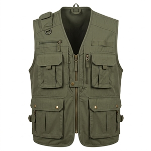 Chaleco Utilitario de Verano para Hombre, Multibolsillos, Ligero, Informal, para Exteriores, OEM, ODM, Venta al por Mayor, Logotipo Personalizado de Fábrica - Product Image 1