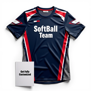 Maillots de sport sublimés personnalisés pour hommes pour la pêche Basketball Softball Soccer 100% Respirant Confortable Fit Crew Neck - Product Image 2