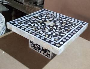 Support à gâteau rond de luxe avec incrustation de nacre naturelle, résistant au four, présentoir à desserts pour mariages, fêtes et occasions festives - Product Image 6