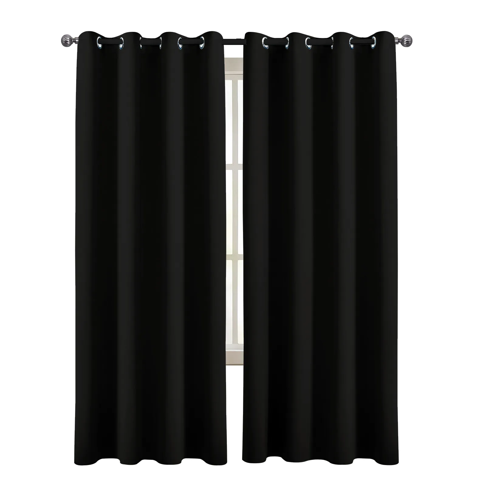 Personalizado estilo americano algodão PC sala escurecimento cor sólida grossa blackout janela persianas cortinas blackout para quarto
