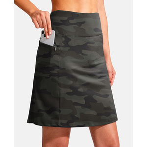 Short de golf respirant pour femmes avec matière extensible à impression personnalisée OEM, parfait pour les événements de marque et de fitness de vêtements de sport - Product Image 1