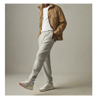 Pantalons de survêtement décontractés d'été pour hommes, coupe ajustée, pantalons de jogging à revers, faible MOQ pour les pantalons de survêtement