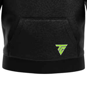 Sweats à capuche en polyester 100% avec logo personnalisé chandails de transfert thermique unisexe techniques de broderie en relief hiver uni - Product Image 3