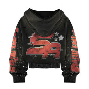 ชุดฮู้ดดี้ผ้าคอตตอน 100% หนัก 420 กรัม แบบสั่งทำพิเศษ พร้อมลายสกรีน ซิปโลหะ ลุคย้อมสีแบบดิสเทรส - Product Image 3