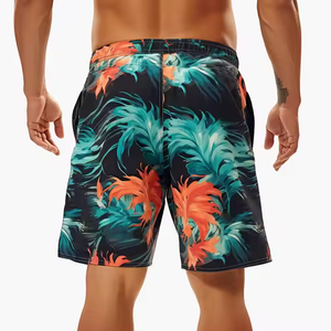 Short de bain 100% coton de qualité professionnelle pour hommes, motif solide, écologique, style décontracté, anti-rides, vente à chaud à bas prix - Product Image 2