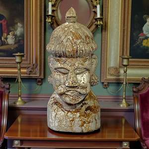 Handcrafted Wooden <b>Head</b> Rustic Design <b>Style</b> - Product Image 2