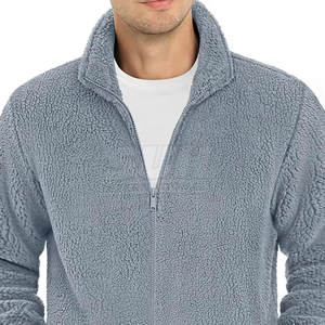 Custom Logo Design <b>Men</b> <b>Sherpa</b> <b>Jacket</b> Winter Stand Collar Front Logo Quick Dry Breathable Eco-Friendly High Quality Low MOQ OEM - Product Image 4