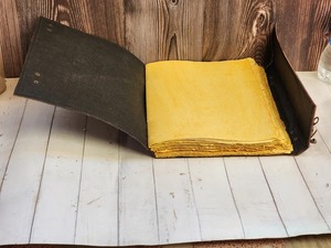 Semi Stone Unlined Journal with Clasp BlackBook of Shdaows Deckle Edge <b>Paper</b> C Lock Notebook <b>Organizer</b> Embossed Leather - Product Image 2