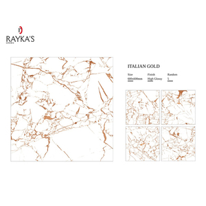 Design moderne 600*600mm nouvelle version carrelage de sol en porcelaine haute brillance pour le salon épaisseur 5mm pour les intérieurs - Product Image 5