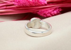 天然ピンクルビーリング未加熱未処理ロービー宝石ベゼル結婚記念日ギフト7月誕生日ルビールービンリング - Product Image 4