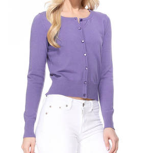 Venta caliente Otoño Invierno Mujeres Superventas Suéteres de manga larga O Cuello Color sólido Punto Señoras Mujeres Suéter - Product Image 4