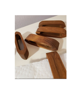 Porte-rond de serviette en bois massif de forme ovale Trending Design Restaurant rond de serviette en bois décoratif top vente - Product Image 2