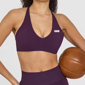 Custom Front High for Seamless Yoga Sports Bra Women Breathable <b>Padded</b> Crisscross Straps Gym Fitness Workout <b>Running</b> Crop Top - Product Image 6