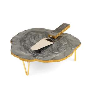 แท่นวางเค้กเรซินสี & ขนาดกำหนดเองได้พร้อมฐานโลหะและที่จับเรซินเครื่องมือทำเค้กแฮนด์เมดเป็นมิตรกับสิ่งแวดล้อม - Product Image 3