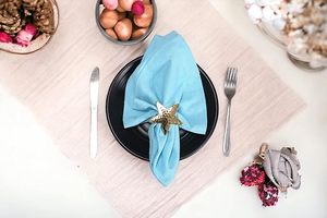 ห่วงใส่กระดาษเช็ดปากโลหะอลูมิเนียมขนาดใหญ่มีสไตล์สำหรับงานปาร์ตี้เพิ่มความหรูหราให้กับโต๊ะอาหารของคุณ - Product Image 2