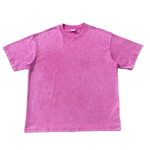 T-shirts en coton surdimensionnés pour hommes, mode masculine, impression de logo, lavage à l'acide vintage, tissu d'été personnalisé en gros - Product Image 3
