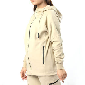 Conjunto de dos piezas personalizado OEM al por mayor para correr color personalizado chaqueta cortavientos chándales para mujer Jersey sólido chándal - Product Image 5