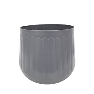 La maceta redonda de Metal más popular con recubrimiento en polvo de Color negro mate para el hogar y el jardín decorativo moderno y elegante - Product Image 2