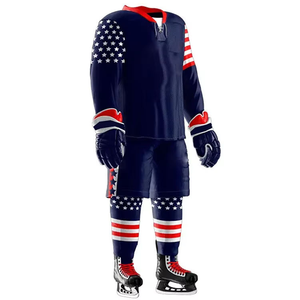 OEM 100% Uniformes de hockey sur glace de haute qualité, logo personnalisé, nouveau design, confortables, à vendre - Product Image 2