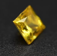 Zafiro Amarillo de Laboratorio, Corte Princesa Cuadrado, Tamaños de 5 mm a 20 mm, Gema Suelta para Joyería, Zafiro Amarillo