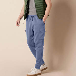 Personalizado invierno grueso polar algodón 350gsm en blanco Streetwear Jogger pantalones Raw Edge parte inferior abierta pierna recta pantalones de chándal hombres - Product Image 5