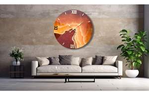 Reloj de Pared de Lujo Hecho a Mano con Resina, Mecánico, Funciona con Pilas, Moderno, Impermeable, Extra Grande, para Bodas, Comedor, Hogar - Product Image 6