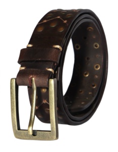 High Quality Handmade Western <b>Tooled</b> Painted <b>Leather</b> Polo Belt From India Competitive Factory Price OEM Accepted - Product Image 5