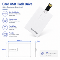 Clé USB Carte de Crédit Personnalisée avec Logo, Clé USB Mince en Forme de Carte de Visite, Impression Couleur, Cadeau Promotionnel d'Entreprise pour Offrir en Promotion