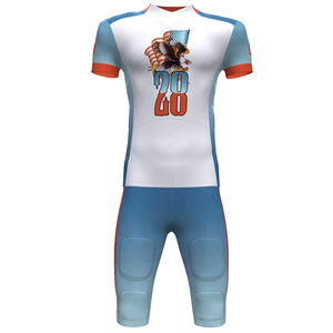 Uniformes de football américain personnalisables 2024 maillots sublimés élégants pour jeunes adultes respirant brodé uni imprimé - Product Image 1
