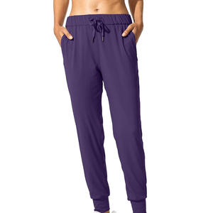 กางเกงกีฬาขายาวมีเชือกผูกสำหรับผู้หญิงกางเกงโยคะออกกำลังกายแบบลำลอง - Product Image 4