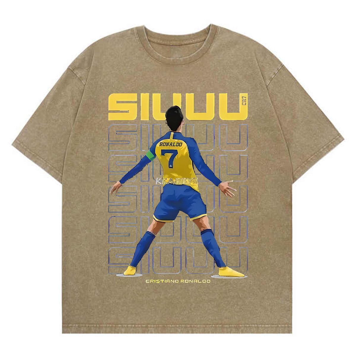 Unisex Cristiano Ronaldo 'Siuuu' Vintage Graphic Tee Comfort