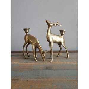 Haute demande fabriquée en Inde pièce maîtresse en laiton de renne Design d'hiver Fabrication indienne intérieure antique de haute qualité - Product Image 2